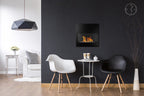 Biochimenea de pared Board negro mate