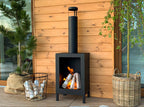 Biochimenea de pie Kozen negro mate