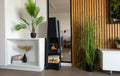 Biochimenea de pie Pyramid Garden negro mate