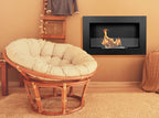Biochimenea de pared 650×400 Slim negro mate