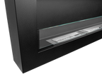 Biochimenea de pared 1200×400 Box negro mate