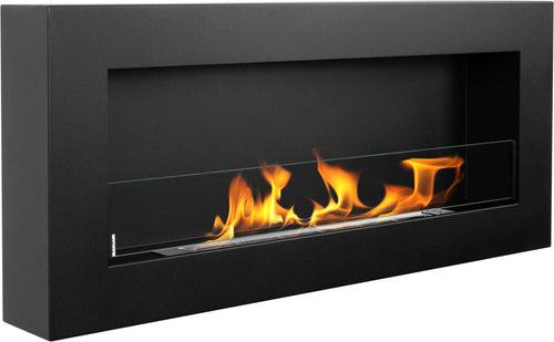 Biochimenea de pared 900×400 Box negro mate