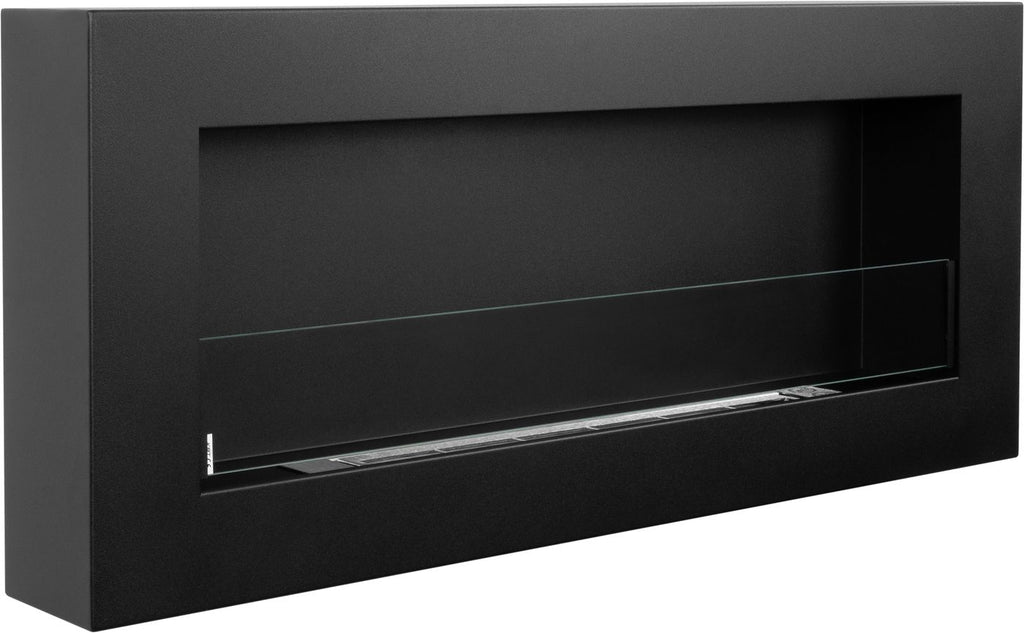 Biochimenea de pared 900×400 Box negro mate