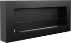 Biochimenea de pared 900×400 Box negro mate